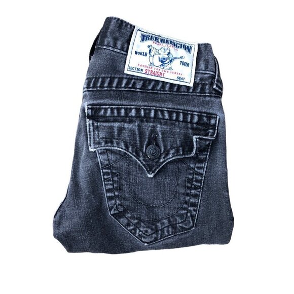 Vintage True Religion Jeans Size 27 STRAIGHT Gray - Picture 2 of 7